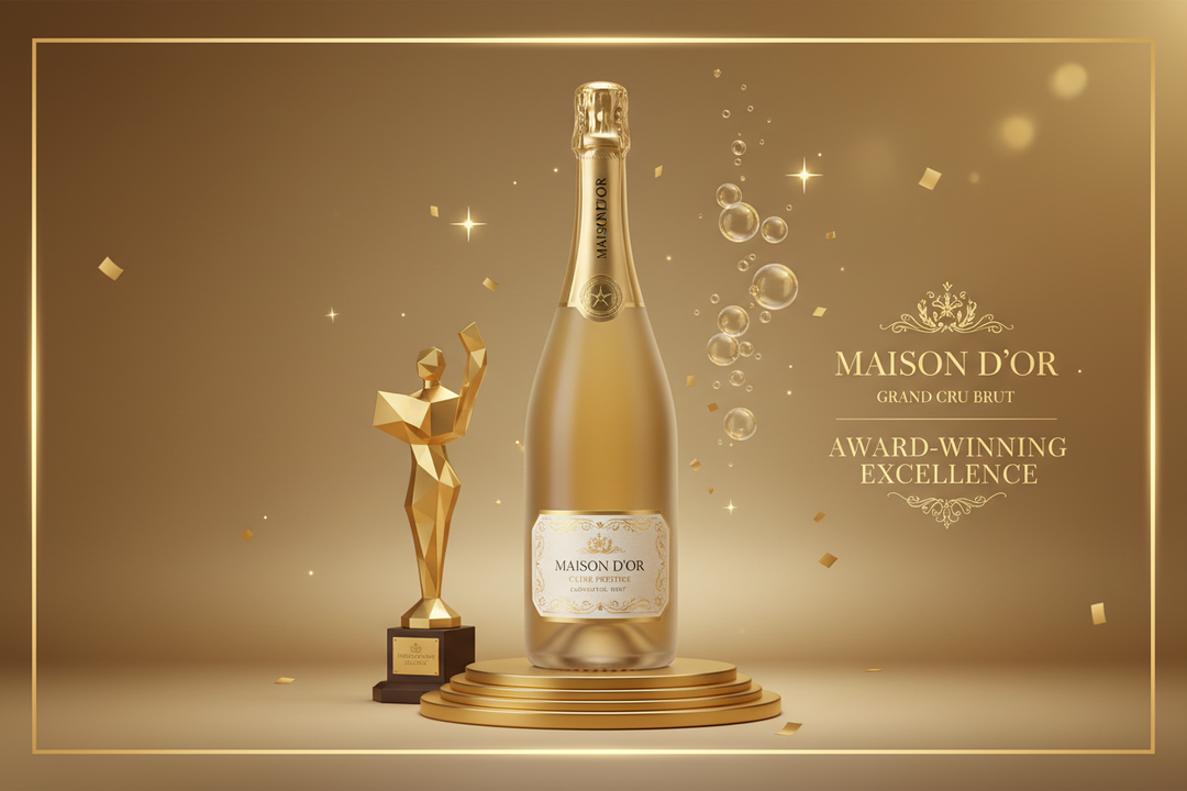 Award-winning celebration champagne banner